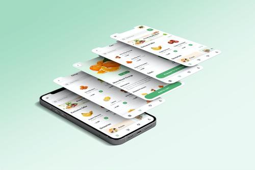 手机水果电商购物商城app ui设计模版